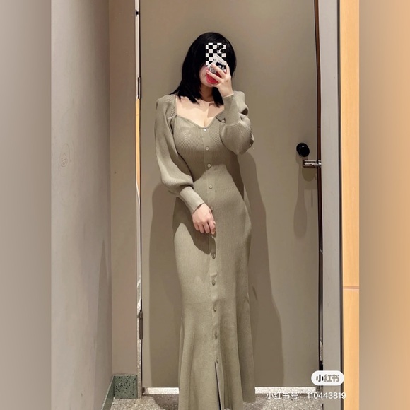 Snidel Women's SusTaina Button Front Knit Dress - Picture 4 of 9